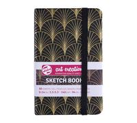 Talens Art Creation - Art Deco Sketchbook - 9x14 cm - 140g - 80 Hojas - Encuadernación Rígida - Ideal para Dibujo y Diario