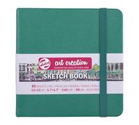 Talens Art Creation Cuaderno de bocetos 80 hojas, 12 cm x 12 cm, verde bosque