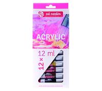 Talens Art Creation Kit de iniciación al acrílico, 12 colores (tubos de 12 ml) | Pintura para adultos