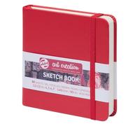 Talens Art Creation Paper - Sketchbook Rojo 12 x 12 cm 140g 80 Hojas - Diario de Dibujo Encuadernado sin Ácido para Lápiz Pastel Acrílico Témpera Tinta Carboncillo