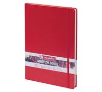 Talens Art Creation Paper - Sketchbook Rojo 21x29.7cm 140g 80 Hojas - Sin Acido Ideal para Dibujo, Diario y Medios Mixtos