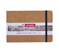 Talens Art Creation Sketchbook Cork - 21x14.8cm, 140g, 80 Hojas - Ideal para Lápiz, Pastel, Acrílico y Más