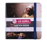 Talens Art Creation Sketchbook La lechera | 12 x 12 cm, 140 g, 80 hojas | Hardcover Sketchbook for Pencil, Pastel, Ink, Gouache