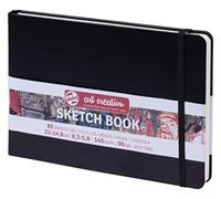 Talens Art Creation Sketchbook - Negro 14,8 x 21 cm - 80 hojas - Papel sin ácido de 140 g/m² para dibujar y escribir diarios