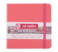 Talens Art Creation - Cuaderno de bocetos (80 hojas, 12 x 12 cm), color rojo coral