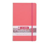 Talens Art Creation - Sketchbook Rojo coral 13x21 cm - 140 g/m² - 80 hojas - Papel sin ácido encuadernado en rústica para técnicas mixtas
