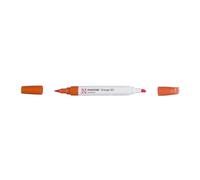 Talens | Pantone Marker Orange 021 | Rotulador Doble Punta con Punta de Pincel y Cincel | Tinta Pigmentada a Base de Agua en 108 Colores Pantone