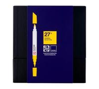 Talens | Pantone Marker Set de 27 | Rotulador Doble Punta con Punta de Pincel y Cincel | Tinta Pigmentada a Base de Agua en Colores Pantone