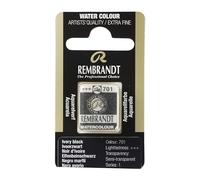 Talens : Rembrandt Watercolour Paint : Half Pan Ivory Black