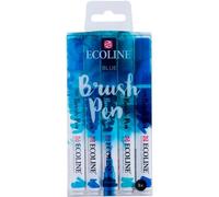 Ecoline Brush Pen Set de 5 Rotuladores de Acuarela Líquida - Tonos Azul | Rotuladores Mezclables para Rotulación a Mano, Dibujo y Manualidades