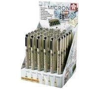 TALENS SAKURA EXPOSITOR DE 36 ROTULADORES PERMANENTES PIGMA MICRON FINELINER NEGRO