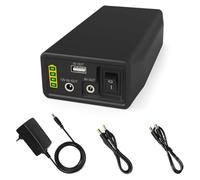 TalentCell Batería LiFePO4 de 12/9/5 V de litio y fosfato de hierro, recargable, 12,8 V, 6000 mAh, 76,8 Wh, con cargador, para tiras LED, cámaras CCTV, etc., color negro