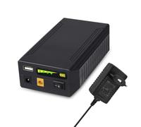 TalentCell Baterías recargables de litio de 12V/8300mAh 9V/11000mAh 5V/20000mAh Salida DC Batería de iones de litio con cargador para tiras LED, luz de banda, cámara CCTV y más, Negro