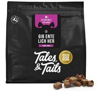 Tales & Tails - Golosinas para perros, 100% pato, bolsa de 250 g
