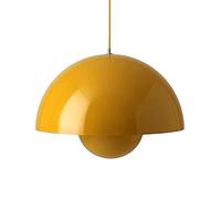 TaleTre Lámpara colgante de metal con forma de capullo de flor de color creativo, lámpara de araña de un solo cabezal con base E27, lámpara colgante de estilo minimalista francés, accesorios de ilumin