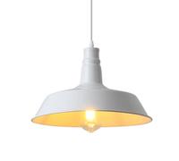 TaleTre Lámpara de araña de estilo industrial con base E27 - Lámpara de metal ajustable para el hogar, restaurantes y cafeterías (Amarillo, 26 cm)(White,36cm)