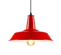 TaleTre Lámpara de araña de estilo industrial con base E27 - Lámpara de metal ajustable para el hogar, restaurantes y cafeterías (Amarillo, 26 cm)(Red,36cm)