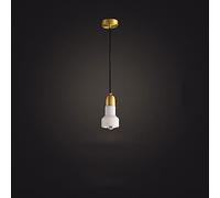 TaleTre Lámpara de mármol nórdico - Lámpara de cobre ajustable para loft y espacios vintage (blanco)(White)