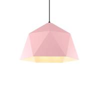 TaleTre Lámpara industrial multicolor: lámpara de suspensión de metal ajustable para cocina, comedor, bar y más (blanco 46 cm, naranja 25 cm)(Pink,39cm)