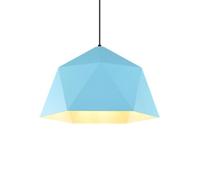 TaleTre Lámpara industrial multicolor: lámpara de suspensión de metal ajustable para cocina, comedor, bar y más (blanco 46 cm, naranja 25 cm)(Blue,46cm)