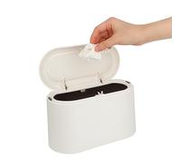 talifoca Cubo de Basura de Mesa con Tapa, Papelera de Escritorio Mini Bote de Reciclar, Cubo de Basura con Tapa de Resorte, Pequeño Design Cubos Basura, para Baño Oficina Hogar 22 * 11 * 13cm