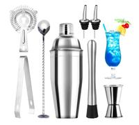 talifoca Juego de 8 cocteleras de acero inoxidable, juego de cócteles de 750 ml, batidora de acero inoxidable, accesorios profesionales para el hogar, bar, fiesta