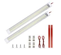talifoca LED Barra de Luz Interior del Coche 12V-80V Iluminación Auto Interior con Interruptor Tubo Lámpara de Coches para Vehículos, Caravana, RV, Barco, Camper, Gabinetes(2PCS)