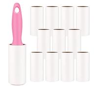 talifoca Rodillo quitapelos para mascotas, recambio de cepillo quitapelusas, 12 rollos de 60 hojas diagonales, cepillo antipelos para ropa