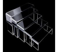 talifoca Soporte De Exhibición De Acrílico Transparente, Pack de 5 Expositor Metacrilato Acrílico, Expositor Metacrilato para Figuras Pop, Joyas, Cupcakes