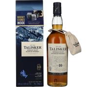 Talisker 10 Years Old Single Malt Whisky 45,8% Vol. 0,7l in Giftbox with Whisky Steinen