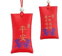 Talismán chino clásico, bolsa de sal espiritual por dinero | Bolsa de sal espiritual de China - Talismán chino clásico y collar budista para esperanza y protección