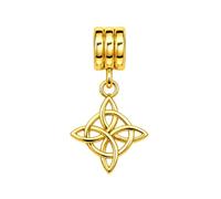TALISMAN JEWELLERY Charm Nudo de Bruja Chapado Oro 18K | Símbolo ancestral · Protección y conexión espiritual · Compatibilidad universal · No incluye pulsera · 11,20 mm