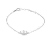 TALISMAN JEWELLERY Pulsera de Plata 925 - Alianza Rebelde de Star Wars, La Guerra de las Galaxias (10 MM x 12 MM de pieza / 15 CM de cadena + 4 CM de extensión)