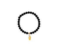 TALISMAN JEWELLERY Pulsera en Chapado Oro 3 micras 18k con Peidras Naturales - Isla de Córcega (8 MM x 17 MM de pieza)