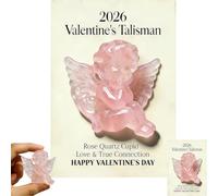 Talismano di San Valentino del 2026: Cupido in quarzo Rosa - Un simbolo di guardiano amorevole e connessione sincera, simbolo di calore e Amore, ricordo di Cristallo curativo intagliato (B-1PCS)