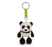 Talisminis 62687 - Llavero Panda, 7 cm, Negro, Colgante de Peluche con Anilla para cordón, Llavero o Llaves,Amuleto para Bolso con Mensaje