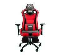 Talius Caiman V2 Silla Gaming Profesional con reposapiés Extraible, Inclinación y Altura Regulable, reposabrazos 4D Ajustables (Azul)… (roja)