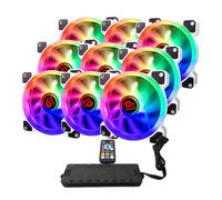 Talius Iris Spectrum ARGB Kit de Centralita + 9 Ventiladores Suplementarios 120 Mm Blancos