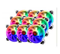 TALIUS - TAL-PACK09-WHT sistema de refrigeración para ordenador Carcasa del ordenador Refrigerador de aire 12 cm Negro, Blanco 9