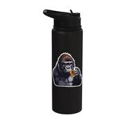 Talk Bourbon To Me Kentucky Gorilla Ape Bebiendo Whisky Stainless Steel Insulated Water Bottle