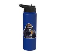 Talk Bourbon To Me Kentucky Gorilla Ape Bebiendo Whisky Stainless Steel Insulated Water Bottle