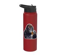 Talk Bourbon To Me Kentucky Gorilla Ape Bebiendo Whisky Stainless Steel Insulated Water Bottle