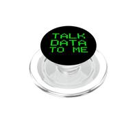 Talk Data To Me Analista Divertido Análisis Eslogan Broma financiera PopSockets PopGrip para MagSafe