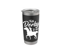 Talk Derby To Me - Disfraz de caballo, caballo deportivo Vaso térmico de acero inoxidable de doble pared