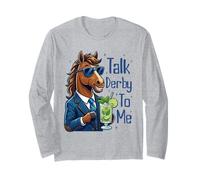 Talk Derby To Me Funny Cool Racing Horse Men Women Manga Larga