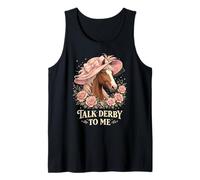 Talk Derby To Me Funny Derby Horse with Hat, Roses & Charm Camiseta sin Mangas