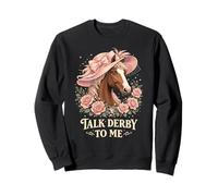 Talk Derby To Me Funny Derby Horse with Hat, Roses & Charm Sudadera