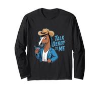 Talk Derby To Me Funny Horse Cocktail Dicho Manga Larga
