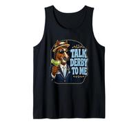 Talk Derby To Me Funny Horse Racing Fiesta Humor Ecuestre Camiseta sin Mangas