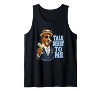 Talk Derby To Me Funny Horse Racing Fiesta Humor Ecuestre Camiseta sin Mangas